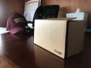 Google Cardboard on Desk