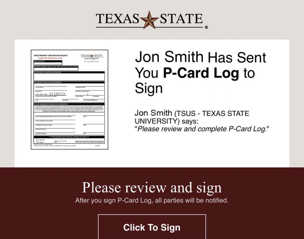 New look for Adobe Sign at Texas State