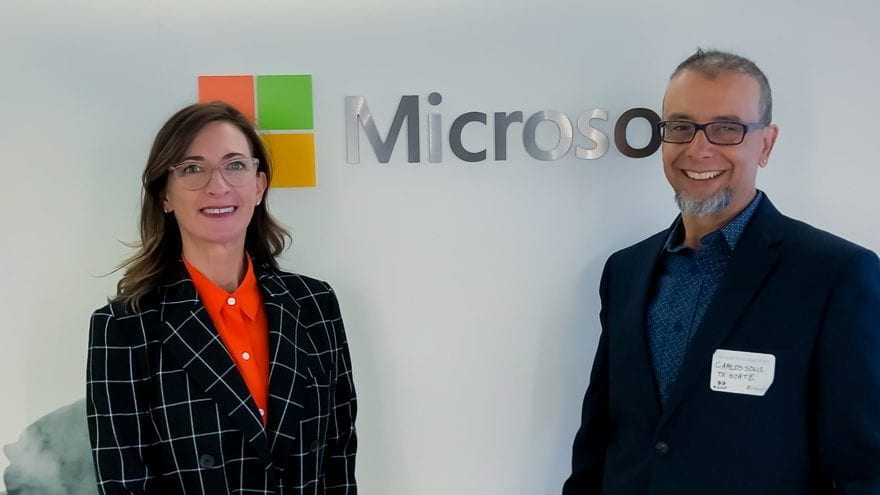 Dr. Carlos Solís presents AI-captioning study at Microsoft higher education event