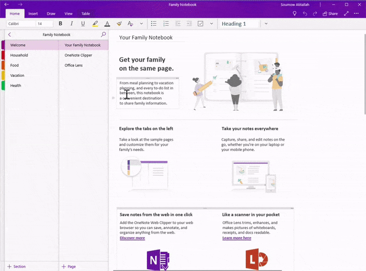 OneNote is shown