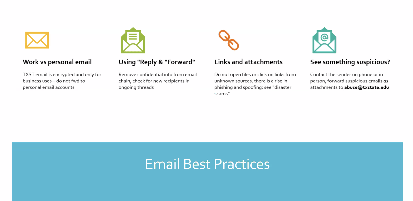 Image with Email best practices mentioned above. 