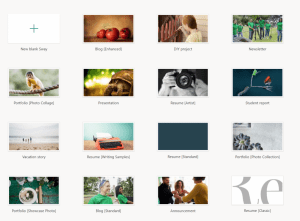 Examples of different sway templates
