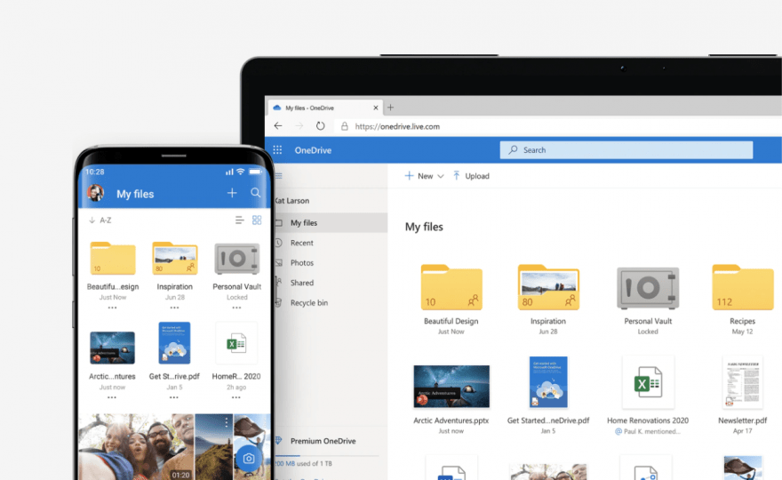 Use OneDrive to store files