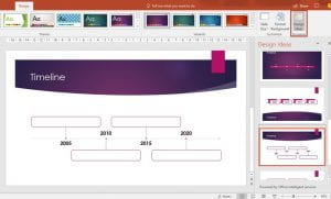 Design Templates section of PowerPoint