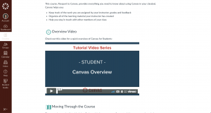 Canvas student guide homepage.