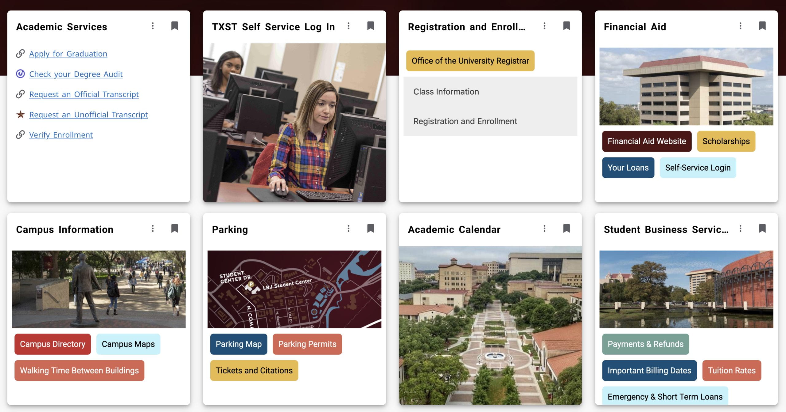 Overview of Bobcat Experience web page.