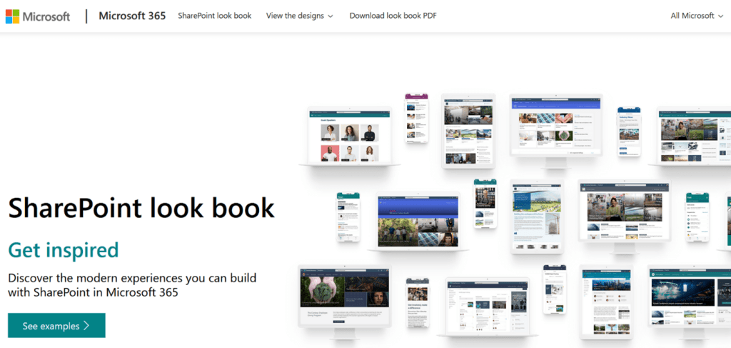 SharePoint Lookbook homepage